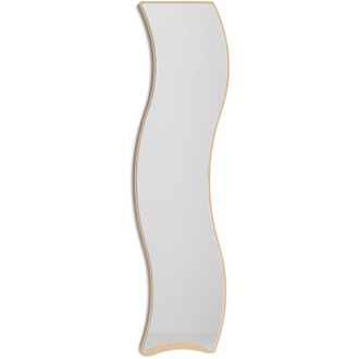 HERDASA Herdasa Espejo De Pared Curvas, 170x45, Colecci&oacute;n Looker, En Mdf Chapado En Haya Y Lacado. Roble