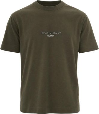 Emporio Armani Olive Crew Neck T-Shirt