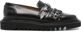 Toga Archives stud-embellished leather loafers - men - Bos Taurus/Bos Taurus/Rubber - 43 - Black