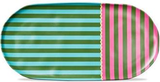 Tag Cabana Stripe Melamine Platter Multi Melamine Summer in Green at Nordstrom