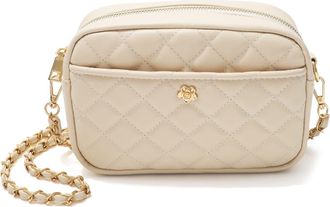 Adornia Cushion Quilted Faux Leather Shoulder Bag in White at Nordstrom Rack
