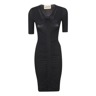 Valentino Garavani Knitted Dresses, female, Black, Size: XS Knit Dress