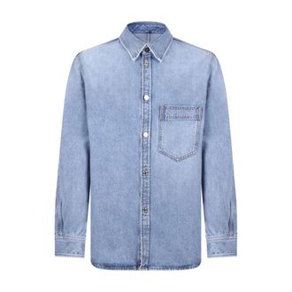 Givenchy Couture Seam Overshirt - Heren - Spijkeroverhemden - Blauw - L - Katoen - Overhemden