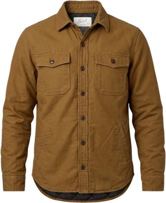 Bl'ker Blker, Jassen, Heren, Bruin, 2Xl, Katoen, Moleskine Shirt Trapunta Hunter