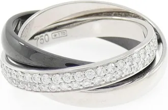 Cartier White Gold (18K) Ceramic Platinum 950 Band Ring (Pre-Owned)