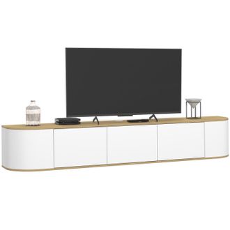 IDMarket Mobile Tv Sospeso Leora 180 Cm A 3 Ante In Legno E Bianco
