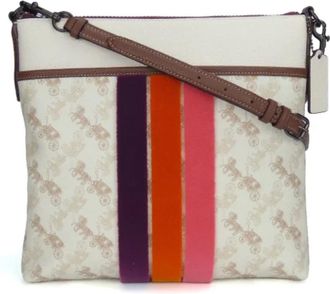 Coach Tweedehands leren schoudertassen - Dames - Vintage Schoudertas - Wit - ONE Size - Leer - Vintage