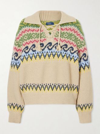 Polo Ralph Lauren Polo In Misto Cotone Jacquard - Neutri