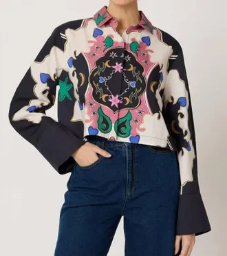 Cleobella Zoya Blouse In Estelar Print
