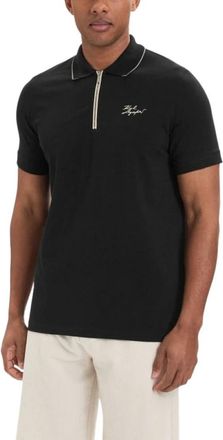 Karl Lagerfeld Polo Shirt - Heren - Polos - Zwart - 2XL - Katoen - Tops