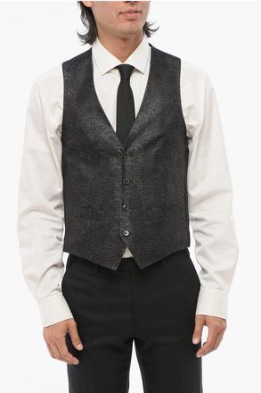 Corneliani Tabby Vest with Geometric Motif size 54