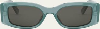 Celine Mens Triomphe Rectangular Acetate Sunglasses