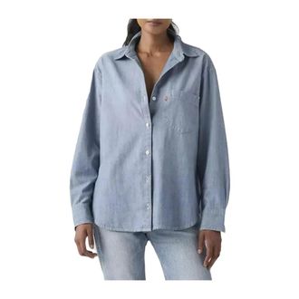 Levi's Dames, Blouses & Shirts, Blauw, Maat: XS Katoen