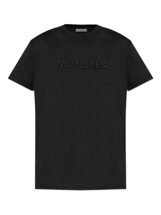 Moncler Black Logo Embroidery T-shirt