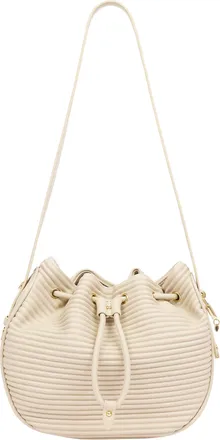 Jason Wu Haywood 3D Horizon Pleated Bucket Shoulder Bag with Drawstring Closure - Teal