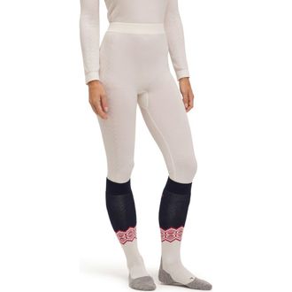 Falke Wool Tech. 3/4 Base Layer Bottom in Off-White at Nordstrom, Size Large