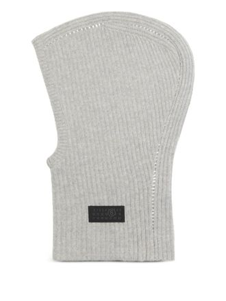 Maison Margiela ribbed balaclava - Grey