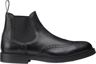 Doucal's Leren Beatles Enkelboot - Heren - Chelseaboots - Zwart - 41 1/2 EU - Leer - Schoenen