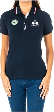 La Martina Marineblauwe Polo Shirt - Dames - Polos - Blauw - XS - Katoen - Tops