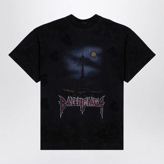 WMNS) Balenciaga Hand-drawn T-shirt Medium Fit 'Black Faded
