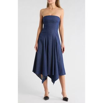 Area Stars Tia Strapless Midi Dress in Blue at Nordstrom Rack, Size X-Large