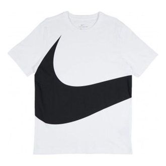 Nike Sportswear Big Swoosh Tee Large Casual Sports Short Sleeve White AR5192-103