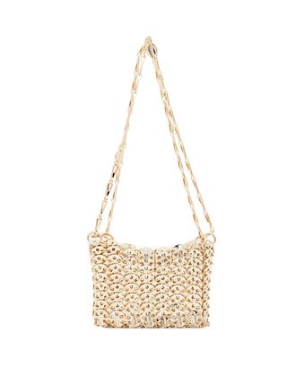 Paco Rabanne Interlinked Metallic Disc Shoulder Bag with Chain Strap