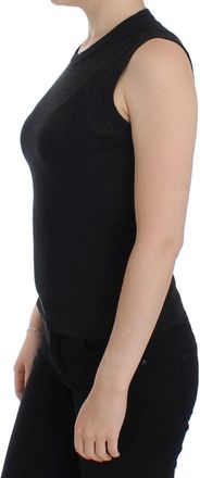 Dolce & Gabbana Womens Black Sleeveless Crewneck Vest Pullover Cotton Clothing