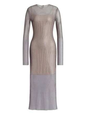 Alberta Ferretti Jurk met lange mouwen - Grijs