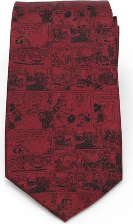 Cufflinks Inc. Mickey Mouse Comic Panels Silk Tie in Red at Nordstrom