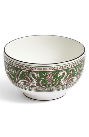 Wedgwood Florentine Bone China Rice Bowl in Verde at Nordstrom