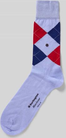 Burlington Socken aus Baumwoll-Mix Modell MANCHESTER in Hellblau, Gr&ouml;&szlig;e 40-46