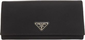 Prada Black Nylon Long Wallet (Bi-Fold) (Pre-Owned)