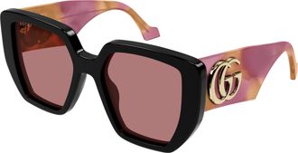 Gucci Red Geometric Ladies Sunglasses GG0956S 010 54