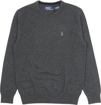 Polo Ralph Lauren Rondgebreide trui - Heren - Ronde hals truien - Grijs - S - Denim - Truien & Vesten