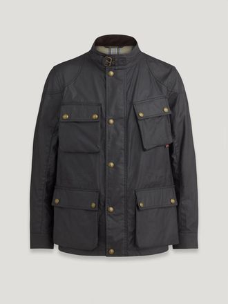 Belstaff Belstaff Chaqueta Fieldmaster para hombre Algodón encerado NEGRO 44