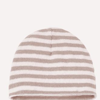 1+ in the family Girls Striped Beanie For Infants Pink Cotton Hat