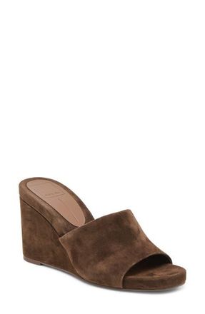 Dolce Vita Holta Wedge Sandal in Dark Brown Suede at Nordstrom, Size 7.5