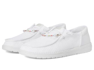 Hey Dude Wendy Funk Mesh Shoelry Womens Shoes White : 6 M, Synthetic