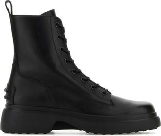 Tod's Combat boots met plateauzool en veters - Zwart