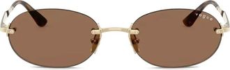 Vogue Eyewear Zonnebril met ovalen montuur - Goud