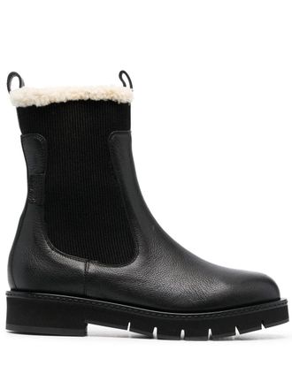 Ferragamo shearling-lined Chelsea boots - Black