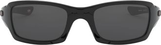 Oakley Mens Fives Rectangular Sunglasses, Polished Black/Grey, 54 UK
