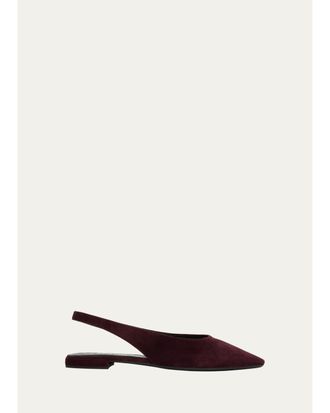 Prada Suede Slingback Flats