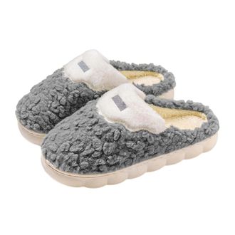 Generic Mens Warm Winter Slippers, Fluffy Lined, Felt Slip-On Slippers with Soft Rubber Sole, Cuddly Non-Slip Winter Slippers, Cuddly Slippers for Indoor Use,