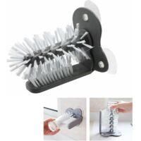 OEM Cepillo Para Botellas, Cepillo Para Limpiar Vidrio - 1 Unidad. Lavador De Ollas Giratorio Con Ventosa De Pared Y Cepillo Para Botellas De Doble Cara, 