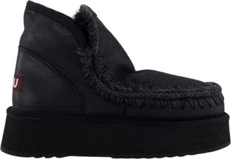 Mou Dames Mini Eskimo Platform Zwart - Dames - Winterlaarzen - Zwart - 40 EU - Schoenen