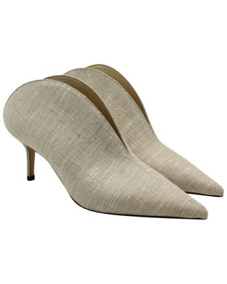 Jimmy Choo London Womens Linen Loris Mule (Authentic Pre-Loved)