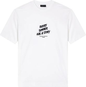 Emporio Armani T-shirt met ronde hals - Heren - T-shirts - Wit - M - Tops