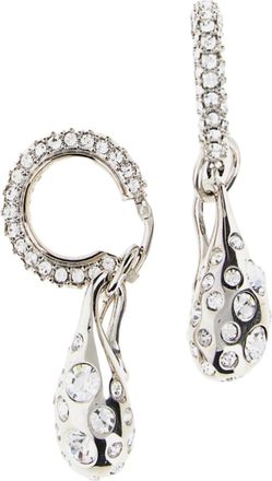 Marni Silver-Toned Brass Earrings With Crystal Accents